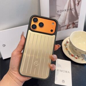 RIMOWA Metallic Gold and Vibrant Orange Phone Case